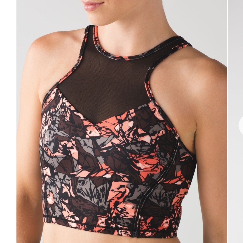 Lululemon Get It On Bra Floral Patterned Sports Bra Size 6